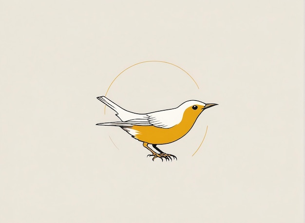 Foto vogel-logo vogel-symbol ein vogel mit einer sonne im hintergrund