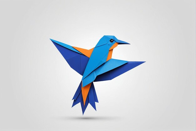 Foto vogel-logo vogel-symbol original-vogel aus papier