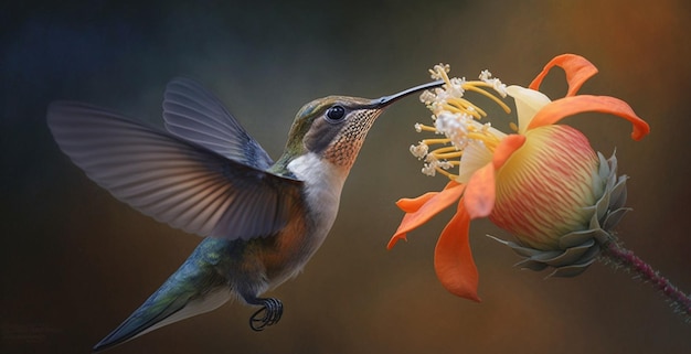 Vogelkolibri in der Natur Generative KI