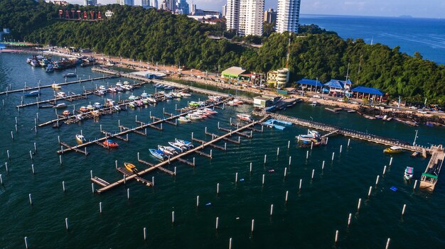 Vogelperspektive des Ausflughafens in Pattaya, Thailand