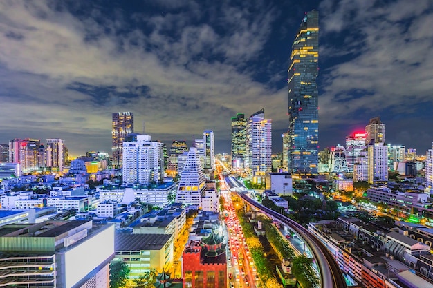 Vogelperspektive modernen Bürogebäudes Bangkok-Stadt, Kondominium, Hotel in Bangkok