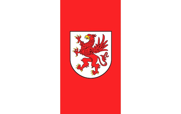 Voivodato Zachodniopomorskie La bandera nacional de la República de Polonia y el símbolo de la prefectura