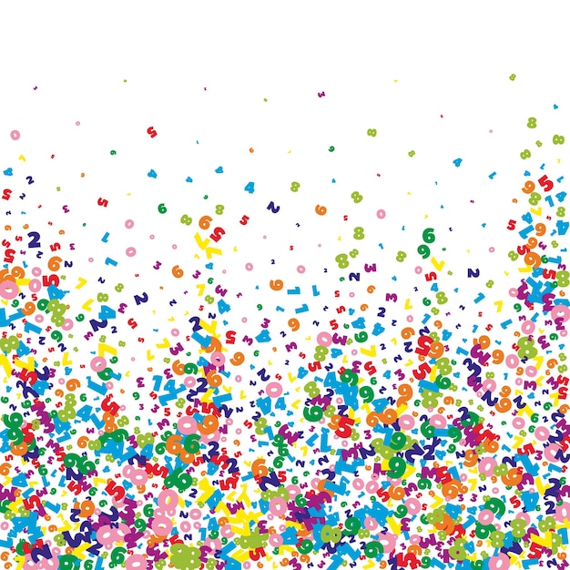 Volando letras latinas Colorido infantil disperso