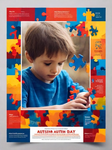 Foto volante para el día mundial de concienciación sobre el autismo