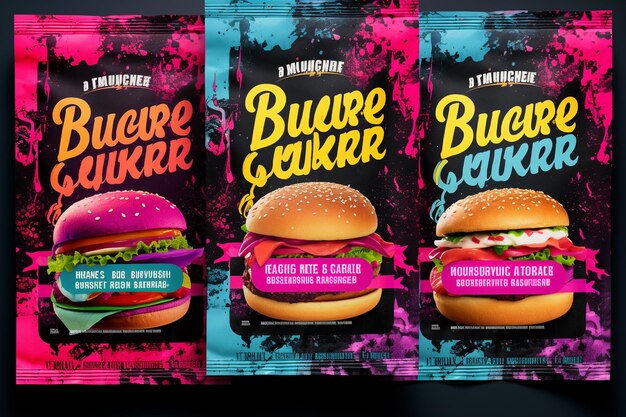 El volante de la hamburguesa grunge