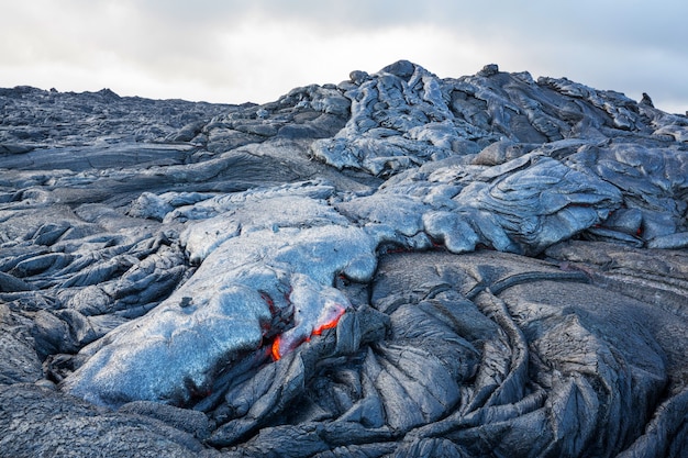 Volcán activo Kilauea en Big Island, Hawaii