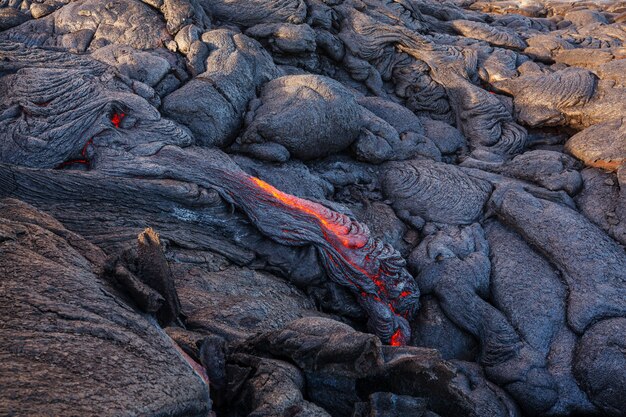 Volcán activo Kilauea en Big Island, Hawaii