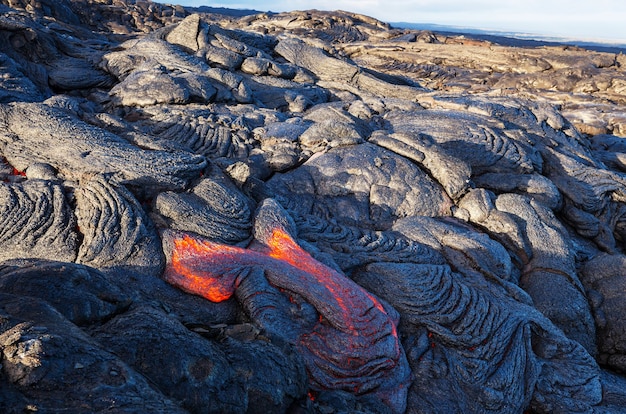 Volcán activo Kilauea en Big Island, Hawaii