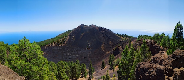 Volcan apagado de la Palma en las Islas Canarias