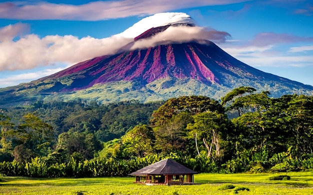 Volcán en Costa Rica generado por la IA