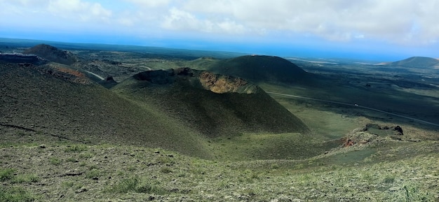 Volcan no parque nacional de Timanfaya de Lanzarote