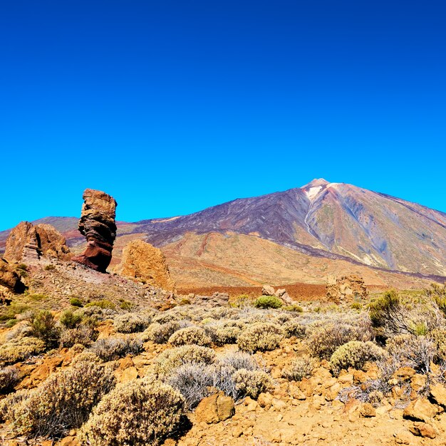 Foto el volcán teide en tenerife, islas canarias, españa