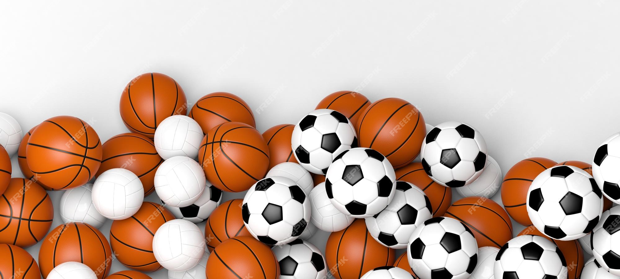 um conjunto esportivo brilhante com a imagem de bolas para jogar vôlei,  basquete, futebol, futebol americano. bolas para jogos esportivos.  ilustração vetorial isolada em um fundo branco 15113639 Vetor no Vecteezy