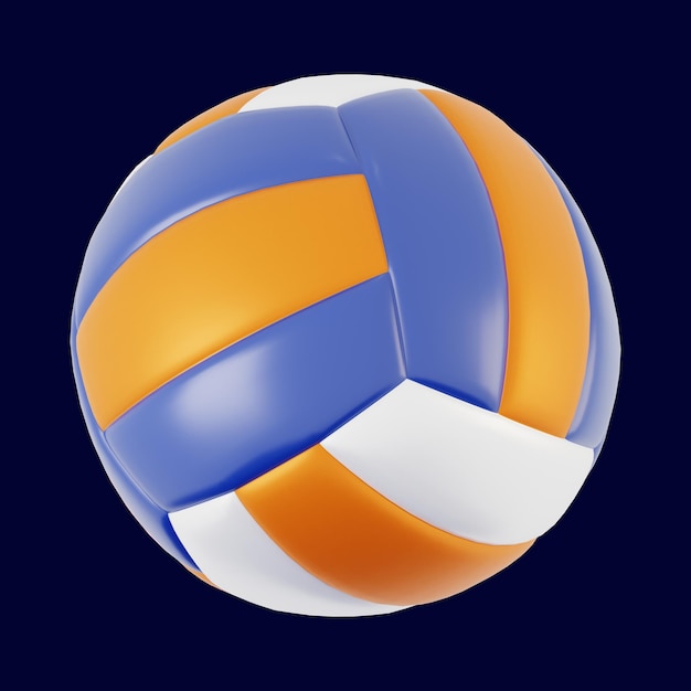 Voleibol azul y naranja