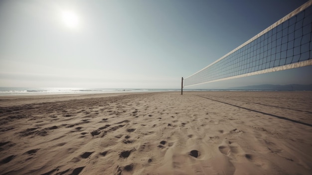 Voleibol de playa de bahía minimalista