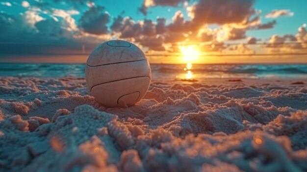 Foto el voleibol de playa es un deporte popular que se juega en la playa y en el patio de recreo