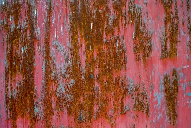 Vollbild von einer rostigen metallischen Wand