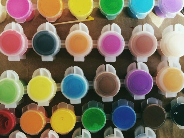 Foto vollbild von farbenfrohen aquarellfarben