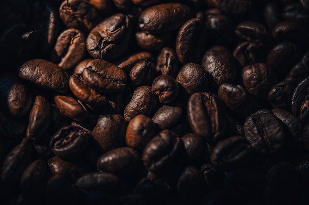 Vollbild von gerösteten Kaffeebohnen