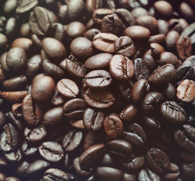 Vollbild von gerösteten Kaffeebohnen