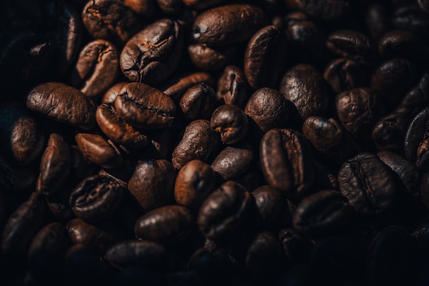 Vollbild von gerösteten Kaffeebohnen