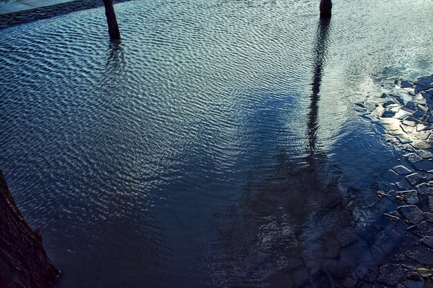 Foto vollbild von gewelltem wasser