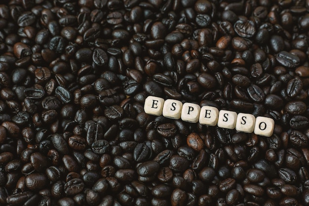 Foto vollbild von kaffeebohnen.