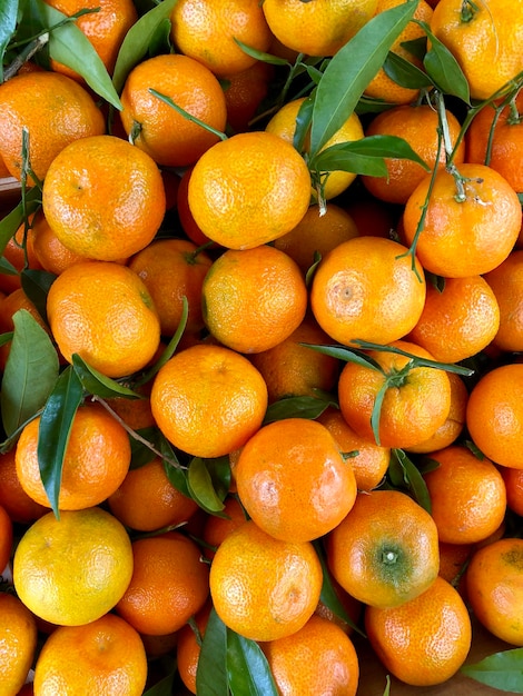 Foto vollbild von orangen auf dem markt