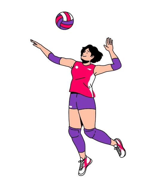 Volleyball in Aktion auf dem Sand oder auf den Plätzen