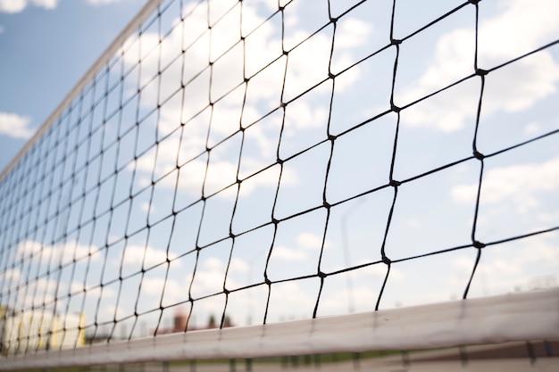 Foto volleyballnetz hautnah