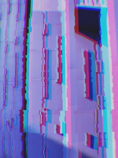 Vollformat-Aufnahme einer mehrfarbigen Wand