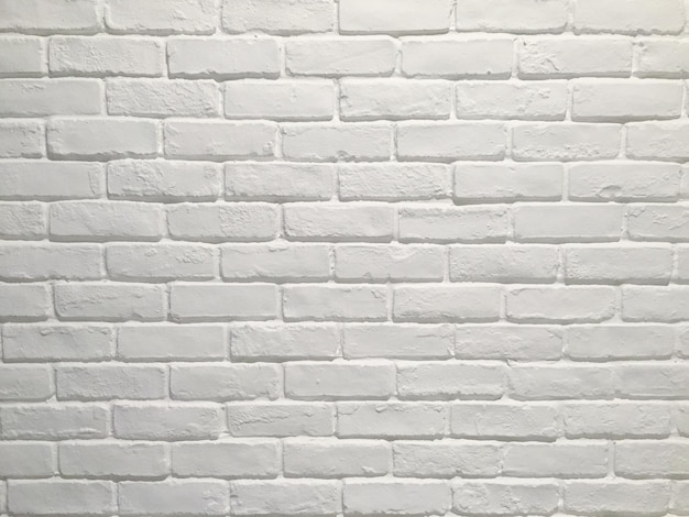 Vollformat-Aufnahme einer weißen Backsteinmauer