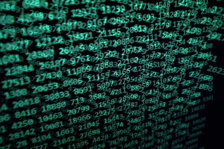 Foto vollformat-aufnahme von binärcodes