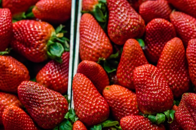 Vollformat-Bild von Erdbeeren