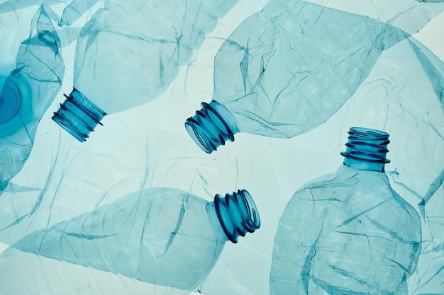 Foto vollformatige aufnahme von plastikflaschen