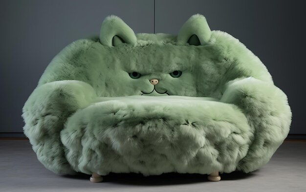 Vollgroße schöne Katzenbett luxuriöse Textur Chen Zhen pelzige Kunst