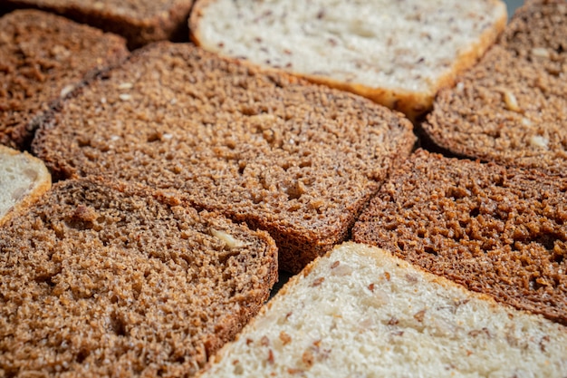 Vollkornbrot mit sichtbarer Detailbeschaffenheit