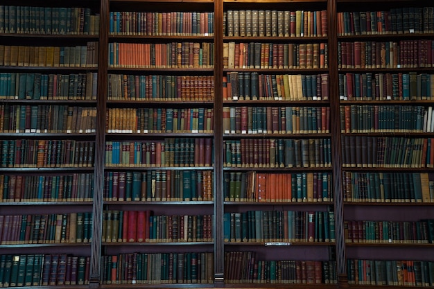 Vollrahmenbild von Bücherregalen