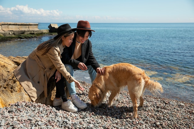 Foto vollschuss romantisches paar am meer