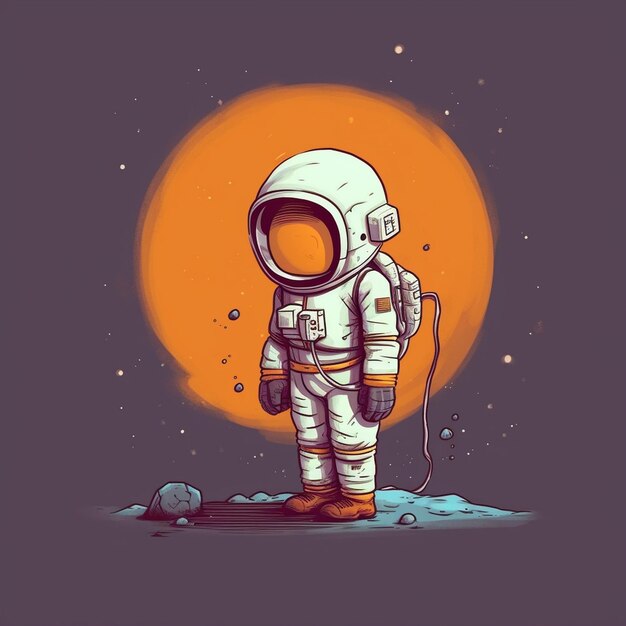 Vollzeit-Astronaut im Raumanzug