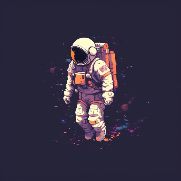 Vollzeit-Astronaut im Raumanzug