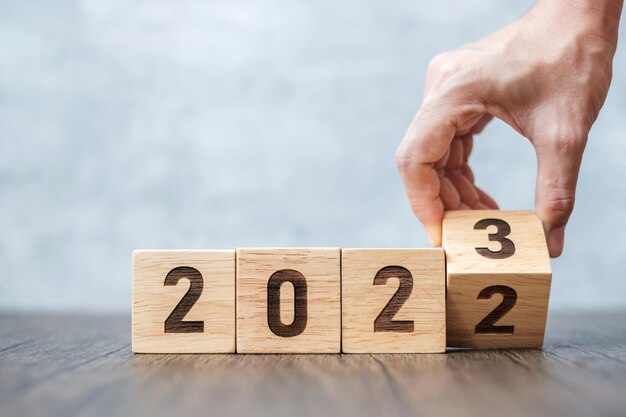 Volteo manual 2022 a 2023 objetivo de bloque Resolución estrategia plan motivación reinicio pronóstico cambio cuenta regresiva y conceptos de vacaciones de Año Nuevo