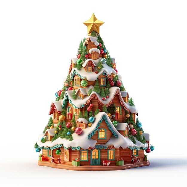 Volumetrische Weihnachtsdekoration 3D-Weihnachtsbaum