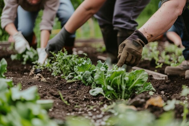 Voluntariado em jardins comunitários