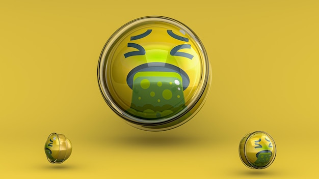 Vómitos 3d emoji render