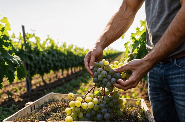 Von der Farm bis zum Tisch Authentische Traubenernte