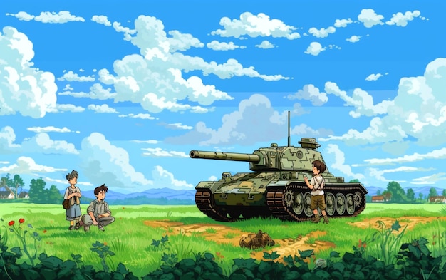 Von Ghibli Studio inspirierter Hintergrund