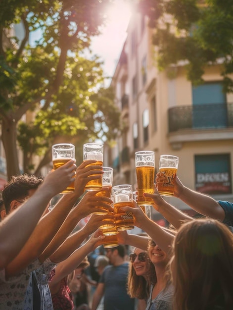 Von KI generierte Feier zum Internationalen Biertag