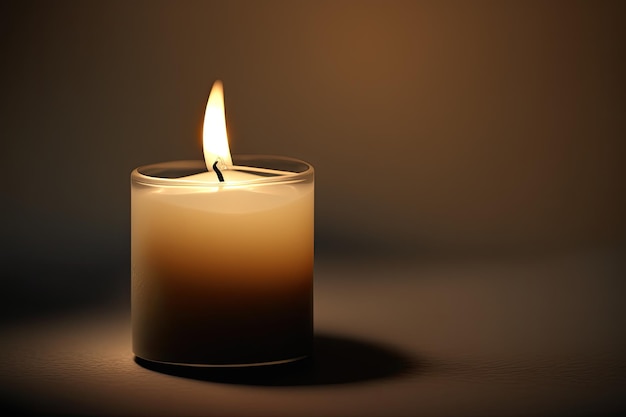 Vor einem dunklen Hintergrund wird eine Kerze angezündet.