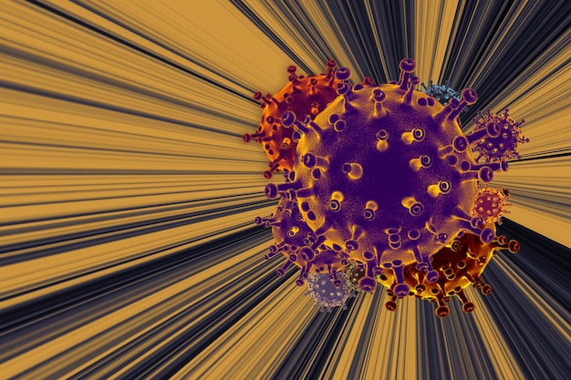 Foto vorbeugung und quarantäne von covid-19 corona-virus poster pandemische medizinische gesundheitsrisiko virologie konzept